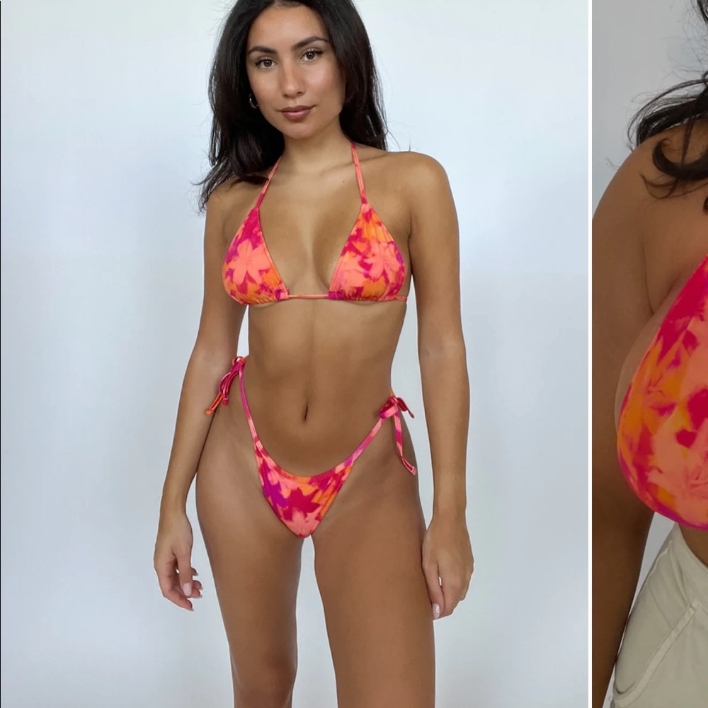 437 Swim Sanders Flora Triangle Top, size M